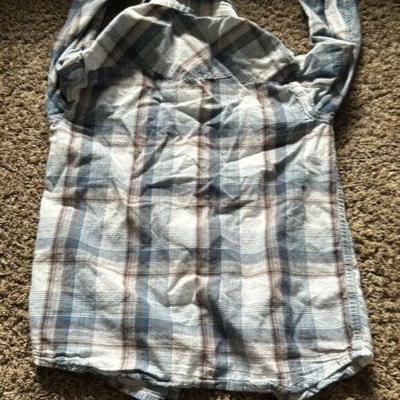 Ariat M 10-12 Gray White Plaid Retro Fit Lazy U Ranch - Picture 10 of 11